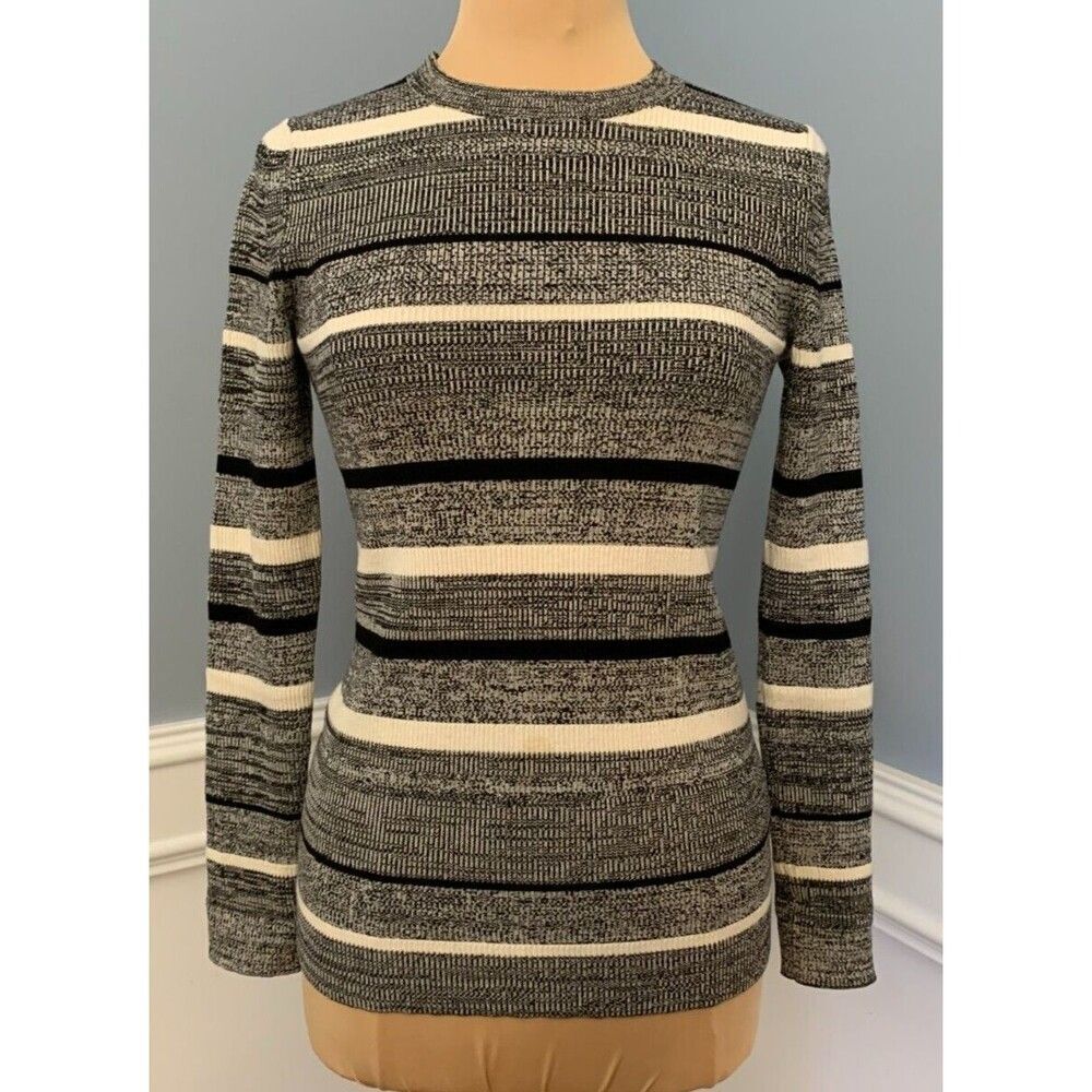 Banana Republic Knit Sweater Womens S Long Sleeve Striped Pullover